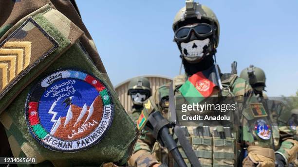 An Afghan special force attends a graduation ceremony at the Kabul Military Training Center in Kabul, Afghanistan, on July 17, 2021. Around hundreds...