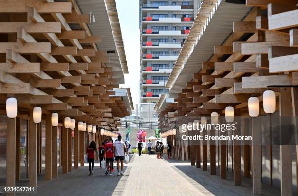 Tokyo , Japan - 20 July 2021; A general view inside the Olympic Village during the 2020 Tokyo Summer Olympic Games in Tokyo, Japan.