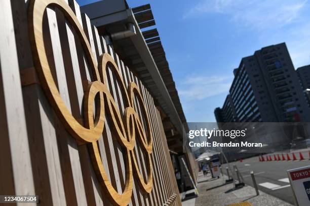 Tokyo , Japan - 20 July 2021; A general view at the entrance to the Olympic Village during the 2020 Tokyo Summer Olympic Games in Tokyo, Japan.