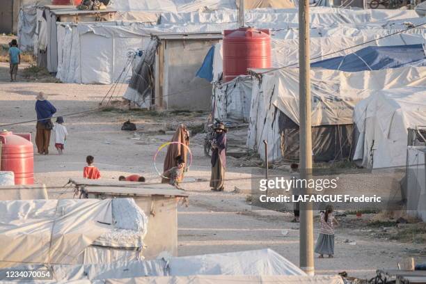 Roj camp in this camp guarded by the Kurds, are welcomed 60,000 women and children of the fighters of the Islamic State who still live under the law...