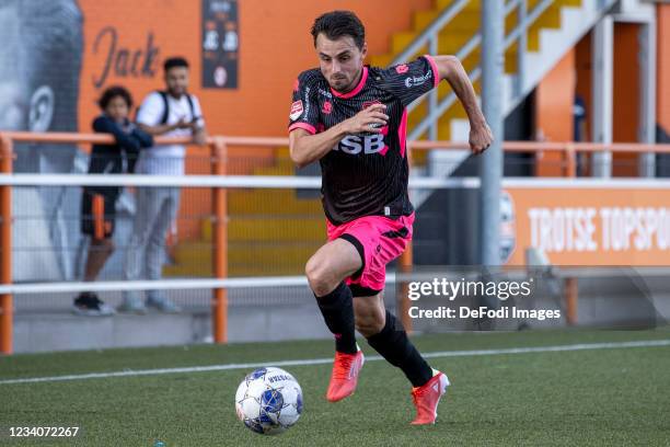 Daryl van Mieghem of Volendam controls the ball during the Pre-Season Friendly match between FC Volendam and Heracles Almelo at Kras Stadion on July...