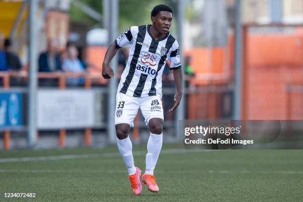 Devonish Eustatia of Heracles Almelo looks on during the Pre-Season Friendly match between FC Volendam and Heracles Almelo at Kras Stadion on July...