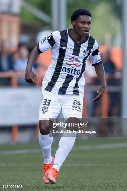 Devonish Eustatia of Heracles Almelo looks on during the Pre-Season Friendly match between FC Volendam and Heracles Almelo at Kras Stadion on July...
