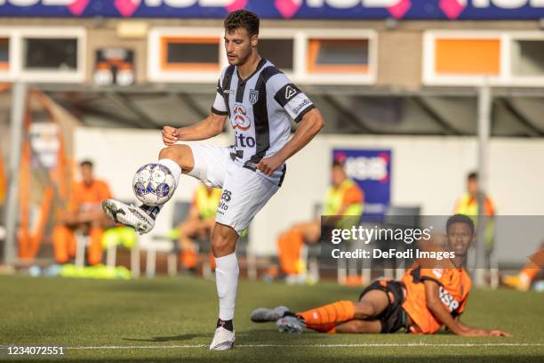 Sinan Bakis of Heracles Almelo controls the ball during the Pre-Season Friendly match between FC Volendam and Heracles Almelo at Kras Stadion on July...