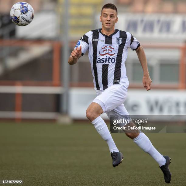 Adrian Szoke of Heracles Almelo controls the ball during the Pre-Season Friendly match between FC Volendam and Heracles Almelo at Kras Stadion on...