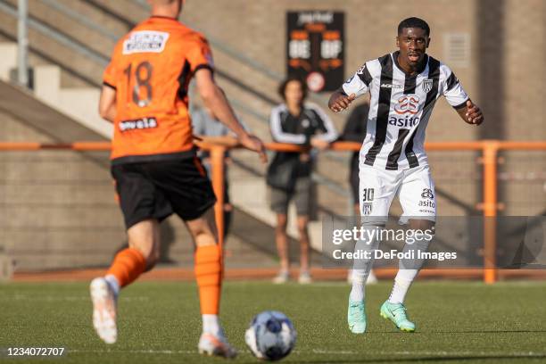 Mohamed Amissi of Heracles Almelo looks on during the Pre-Season Friendly match between FC Volendam and Heracles Almelo at Kras Stadion on July 16,...