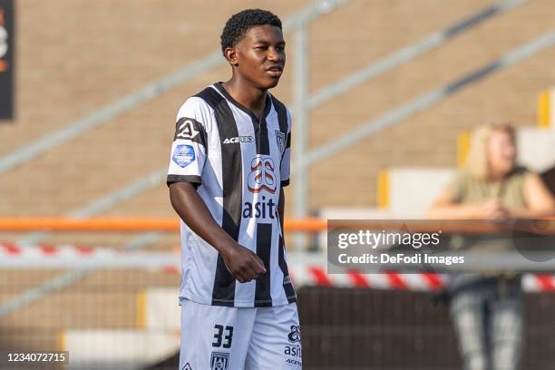 Devonish Eustatia of Heracles Almelo looks on during the Pre-Season Friendly match between FC Volendam and Heracles Almelo at Kras Stadion on July...