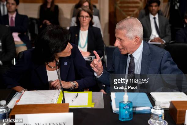 Rochelle Walensky, Director of the Centers for Disease Control and Prevention and Dr. Anthony Fauci, Director of the National Institute of Allergy...