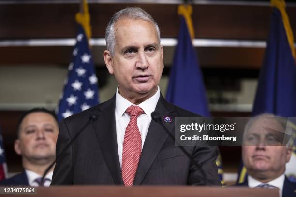 Representative Mario Diaz-Balart, a Republican from Florida, speaks during a news conference at the U.S. Capitol in Washington, D.C., U.S., on...