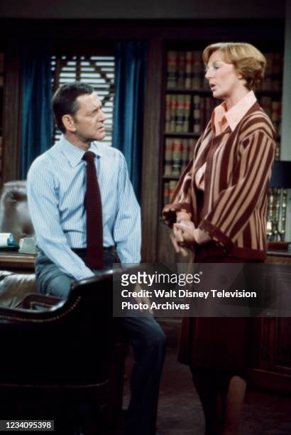 Los Angeles, CA Tony Randall, Allyn Ann McLerie appearing in the ABC tv series 'The Tony Randall Show', episode 'Case: The Hooper Affair'.