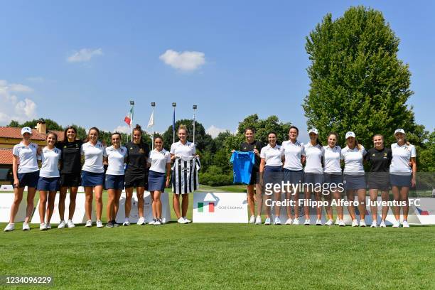 Juventus Women Players Attend The European Ladies Amateur Championship 2021 at Royal Park I Roveri Golf & Country Club on July 20, 2021 in Turin,...