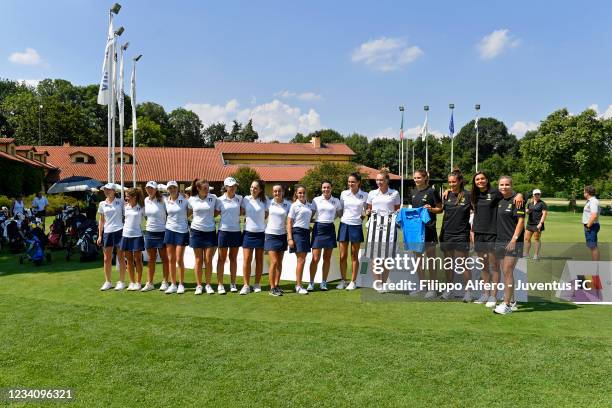 Juventus Women Players attend The European Ladies Amateur Championship 2021 at Royal Park I Roveri Golf & Country Club on July 20, 2021 in Turin,...
