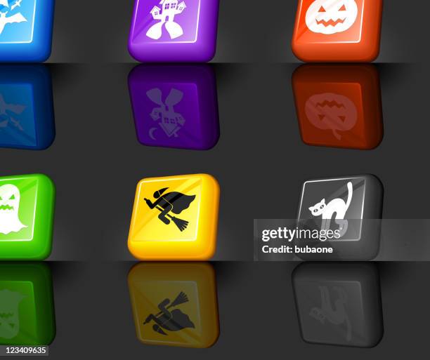 halloween royalty free vector artography internet vector icon set - noctule bat stock illustrations