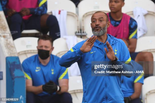 Nuno Espirito Santo the head coach / manager of Tottenham Hotspur during the pre-season friendly between Colchester United and Tottenham Hotspur at...