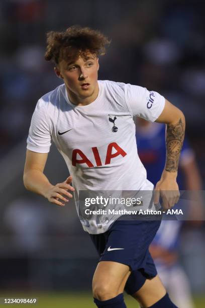 Alfie Devine of Tottenham Hotspur during the pre-season friendly between Colchester United and Tottenham Hotspur at JobServe Community Stadium on...