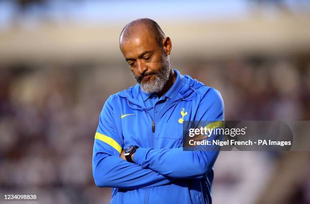 Tottenham Hotspur manager Nuno Espirito Santo during the pre-season friendly match at the JobServe Community Stadium, Colchester. Picture date:...