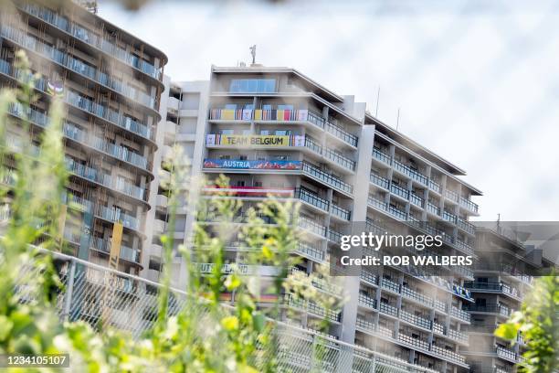 Illustration shows a view on the floor of Team Belgium delegation, inside the Olympic Village, ahead of the 'Tokyo 2020 Olympic Games' in Tokyo,...