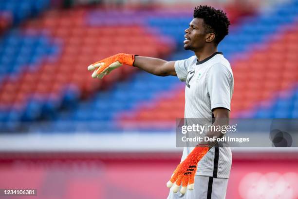 Mohammed Alrubaie of Saudi Arabia, Mohammed Alrubaie of Saudi Arabia gestures in the Men's First Round Group D match between Ivory Coast and Saudi...