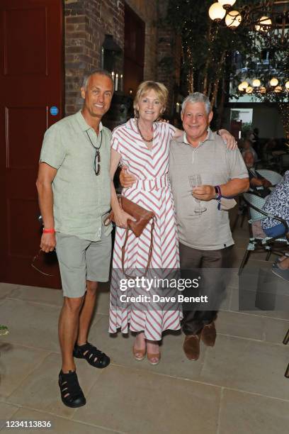 Michael Le Poer Trench, Lady Madeleine Lloyd Webber and Sir Cameron Mackintosh attend the official opening of the Theatre Royal Drury Lane,...