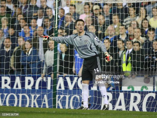 Premiership Football - Reading v Chelsea, Chelsea defender John Terry takes over goalkeeping duties after Carlo Cudicini and Petr Che is injured.