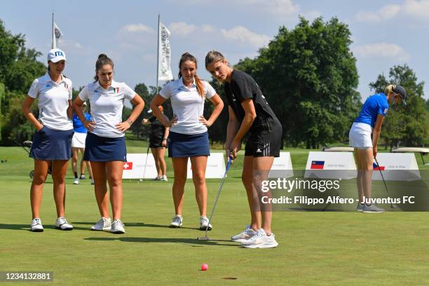 Cecilia Salvai attends The European Ladies Amateur Championship 2021 at Royal Park I Roveri Golf & Country Club on July 20, 2021 in Turin, Italy.