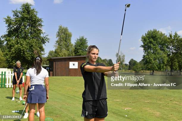 Cecilia Salvai attends The European Ladies Amateur Championship 2021 at Royal Park I Roveri Golf & Country Club on July 20, 2021 in Turin, Italy.