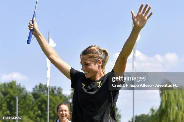 Cecilia Salvai attends The European Ladies Amateur Championship 2021 at Royal Park I Roveri Golf & Country Club on July 20, 2021 in Turin, Italy.
