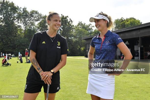 Andrea Staskova attends European Ladies' Amateur Championship 2021 at Royal Park I Roveri Golf & Country Club on July 23, 2021 in Turin, Italy.
