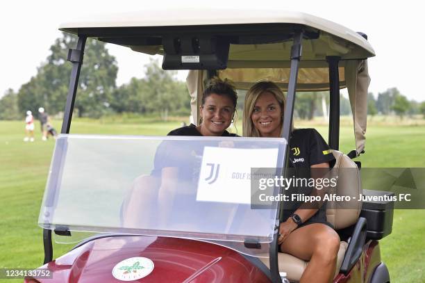 Cristiana Girelli and Martina Rosucci Attend European Ladies' Amateur Championship 2021 at Royal Park I Roveri Golf & Country Club on July 23, 2021...