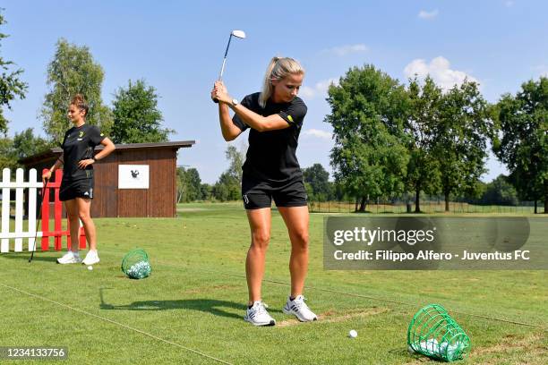 Tuija Hyyrynen attends The European Ladies Amateur Championship 2021 at Royal Park I Roveri Golf & Country Club on July 20, 2021 in Turin, Italy.