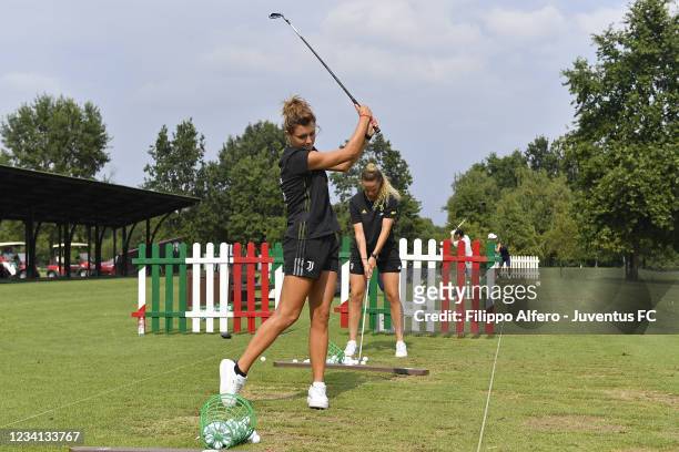 Cristiana Girelli attends European Ladies' Amateur Championship 2021 at Royal Park I Roveri Golf & Country Club on July 23, 2021 in Turin, Italy.