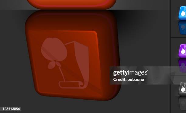 school lunch 3d button design - school snacks stock illustrations