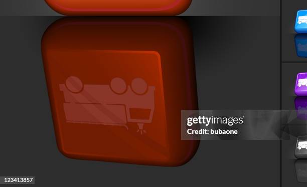 firetruck 3d button design - fire engine isolated stock illustrations