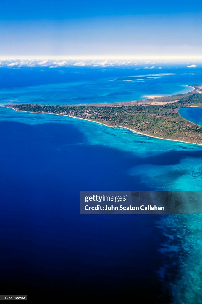 Tanzania, Aerial View of the Mtwara Region