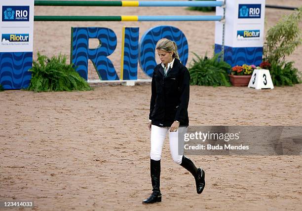 Athina Onassis de Miranda during the Athina Onassis International Horse Show at the Sociedade Hipica Brasileira on September 02, 2011 in Rio de...