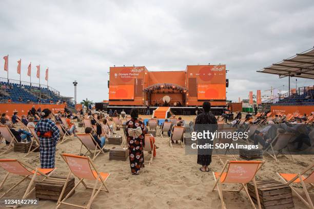 Invited guests seen at the sports beach of The Hague, for the TeamNL Olympic Festival. H.R.H. King William-Alexander of The Netherlands, officially...