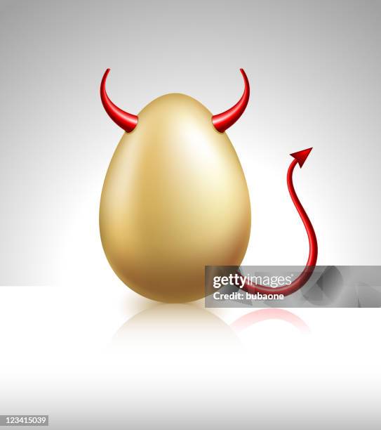 ilustraciones, imágenes clip art, dibujos animados e iconos de stock de huevos mimosa en simple de fondo - devil