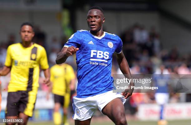 Patson Daka of Leicester City during the Pre-Season friendly between Burton Albion and Leicester City at Pirelli Stadium on July 24, 2021 in...