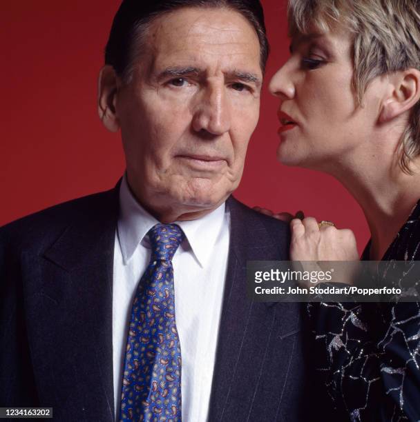 Former English criminal and gang member "Mad" Frankie Fraser with his girlfriend Marilyn Wisbey , photographed in London, England on 7th November,...