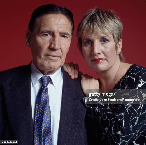 Former English criminal and gang member "Mad" Frankie Fraser with his girlfriend Marilyn Wisbey , photographed in London, England on 7th November,...