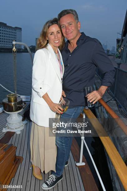 Ana Aznar Botella and Formula E Chairman Alejandro Agag attend an intimate dinner hosted by Formula E Founder and Chairman Alejandro Agag following...