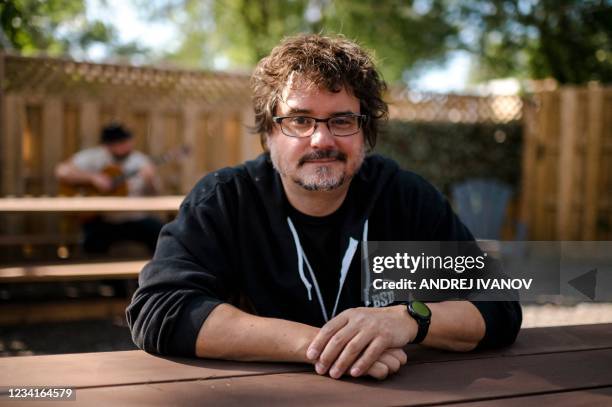 Bertrand Lemoyne, the owner of BSD, poses for a portrait at the BSD Microbrewery in Quebec City, on June 17, 2021. - The Microbrewery made its claim...