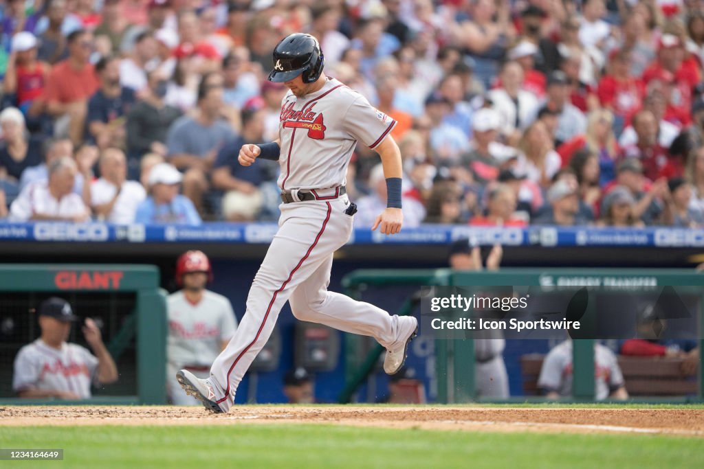 Austin Riley Third Base Atlanta Braves Third Baseman Austin Riley scores a run on Atlanta ...