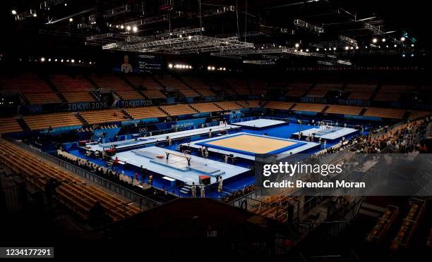 Tokyo , Japan - 25 July 2021; A general view of the Ariake Gymnastics Centre during women's artistic gymnastics all-round qualification at the 2020...