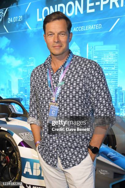 Paul Sculfor attends day two of the ABB FIA Formula E Heineken London E-Prix at ExCel on July 25, 2021 in London, England.