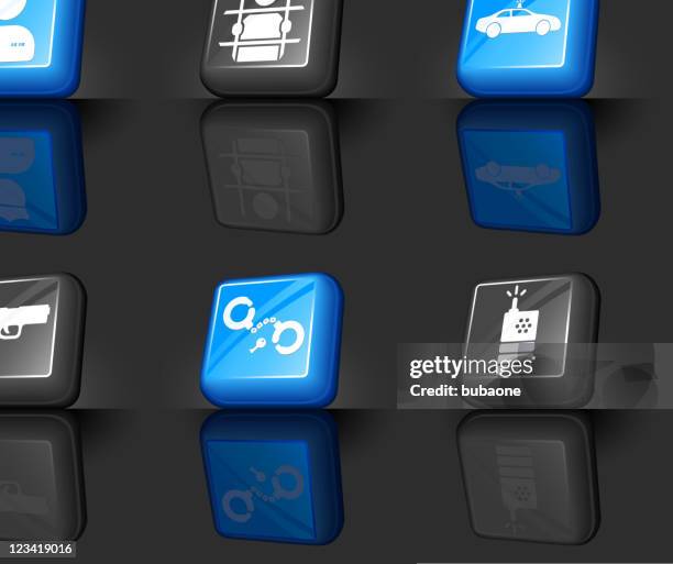 law enforcement internet royalty free vector icon set - prison cell stock illustrations