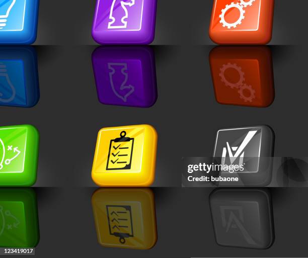 strategy and development conceptual internet royalty free vector icon set - rook stock illustrations