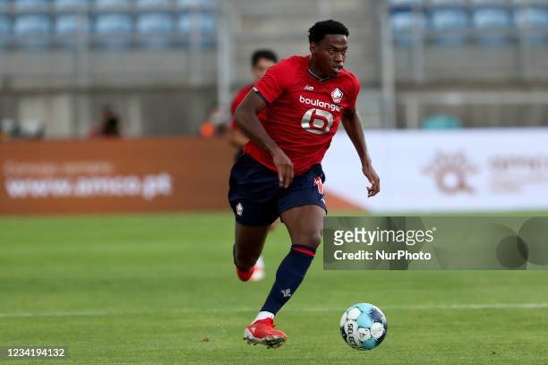 Jonathan David of Lille OSC in action during the pre-season friendly football match between FC Porto and Lille OSC at the Algarve stadium in Loule,...