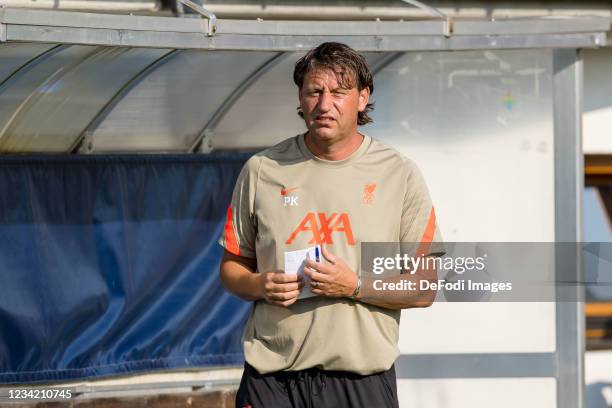 Assistant coach Peter Krawietz of Liverpool FC looks on prior to the Pre-Season Friendly Match between FC Liverpool and 1. FC Mainz 05 at...