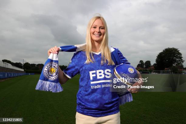 Leicester City sign Molly Pike at Belvoir Drive Training Complex on July 26, 2021 in Leicester, United Kingdom.